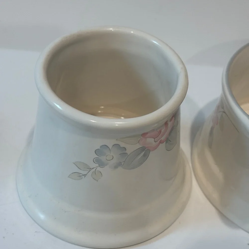 Pfaltzgraff Remembrance Creamer and Sugar Bowl Set Vintage Floral Stoneware USA